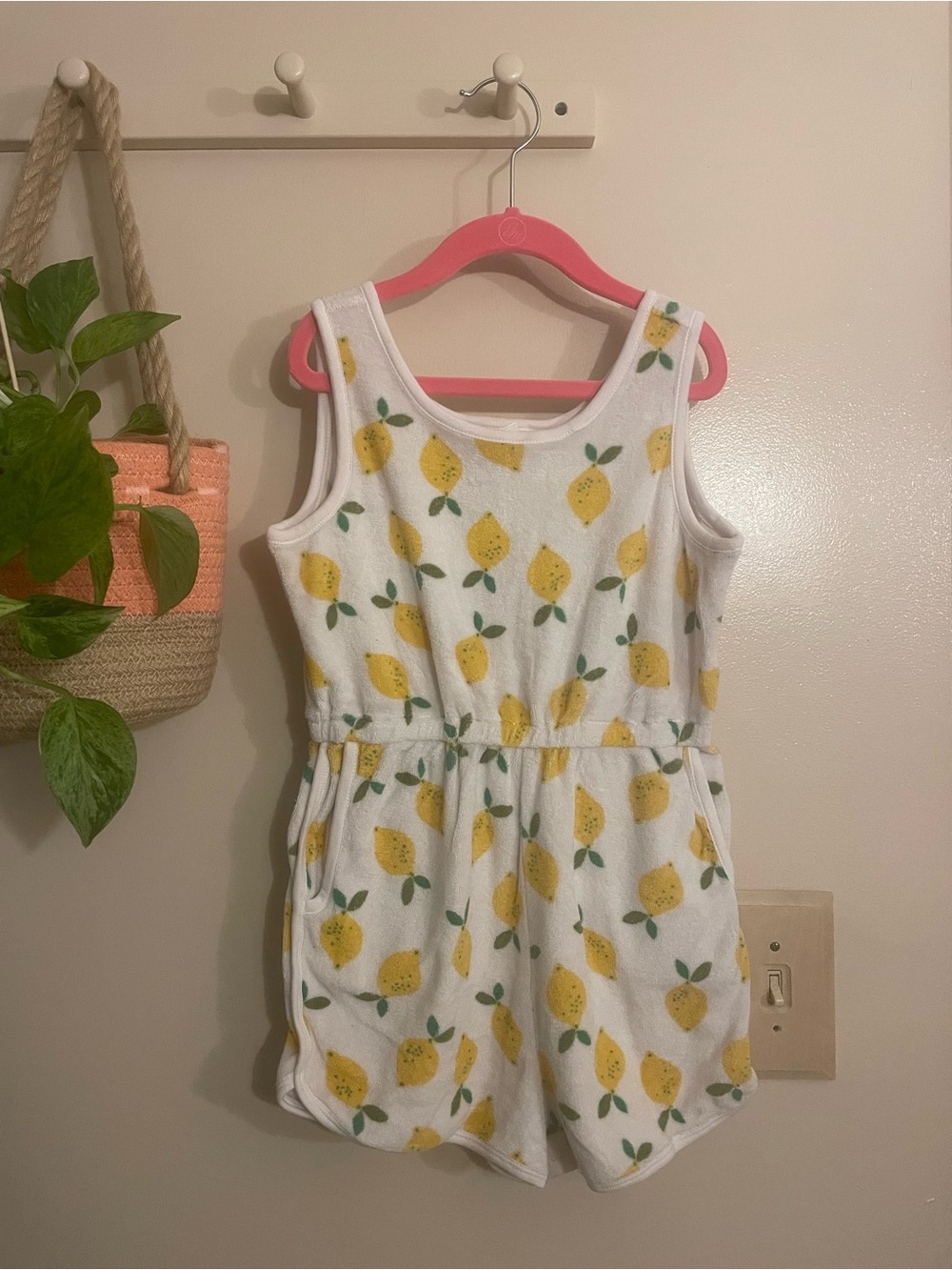 Hanna Andersson Lemon Toweling Romper 8